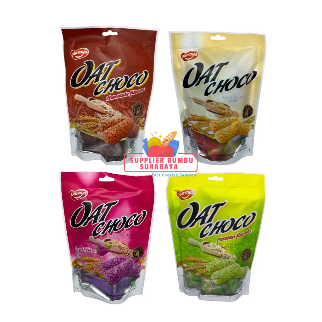 Naraya Oat Choco Vanilla Strawberry Chocolate Pandan 90g