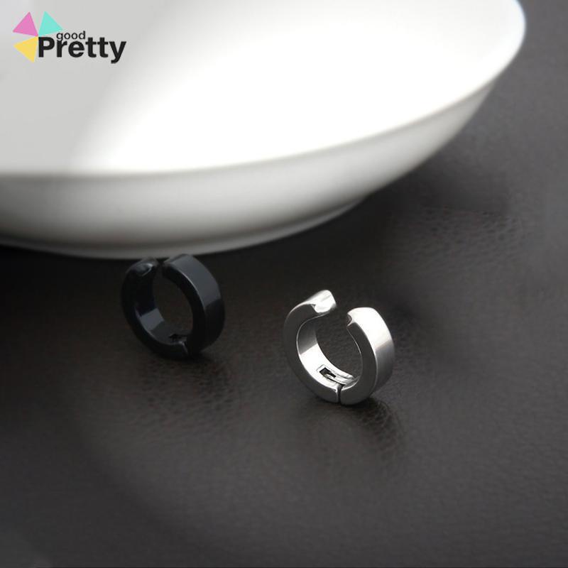 Anting Magnet pria Wanita anting Klip On Cuff Tanpa Lubang Telinga Palsu Bahan Titanium Steel