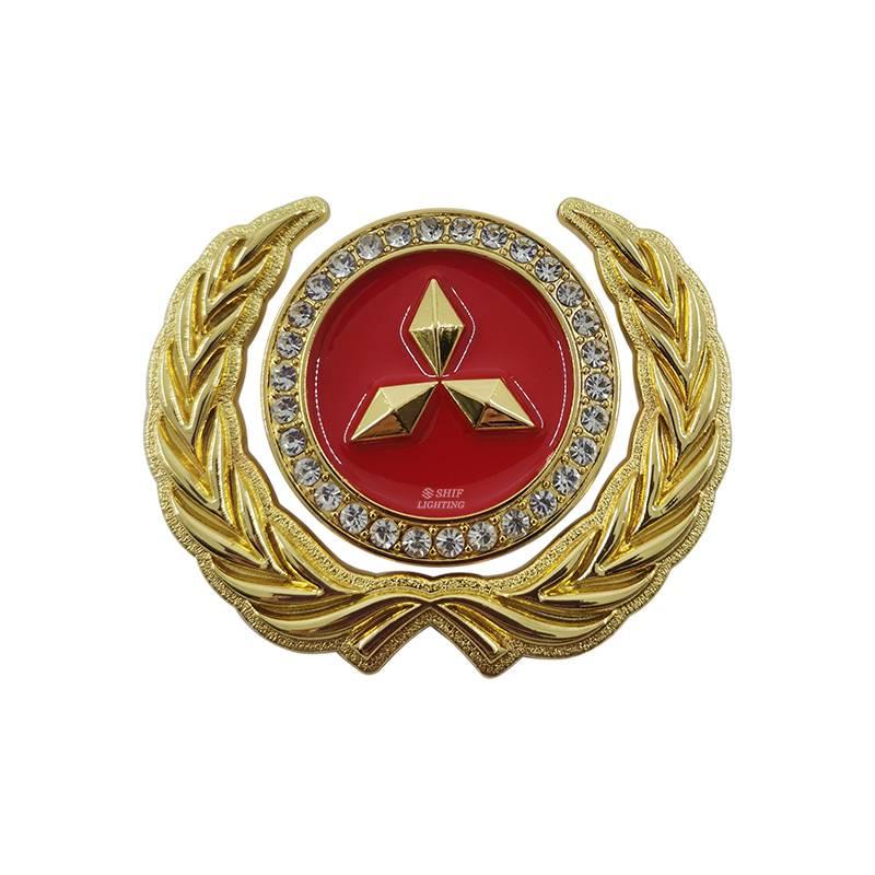 1pc Stiker Emblem Logo Mitsubishi Bahan Metal Untuk Dekorasi Mobil Mitsubishi