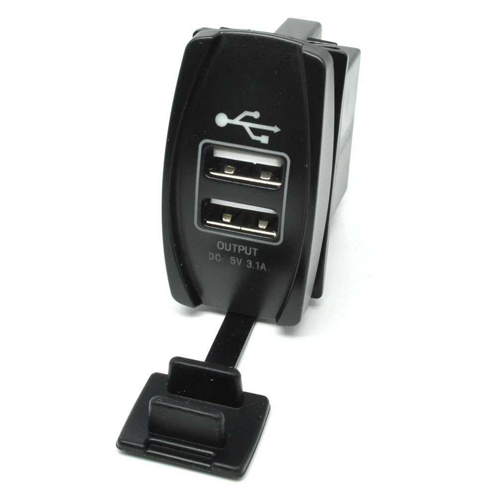 USB Charger Mobil - Motor 2 Port DC 12-24V 3.1A
