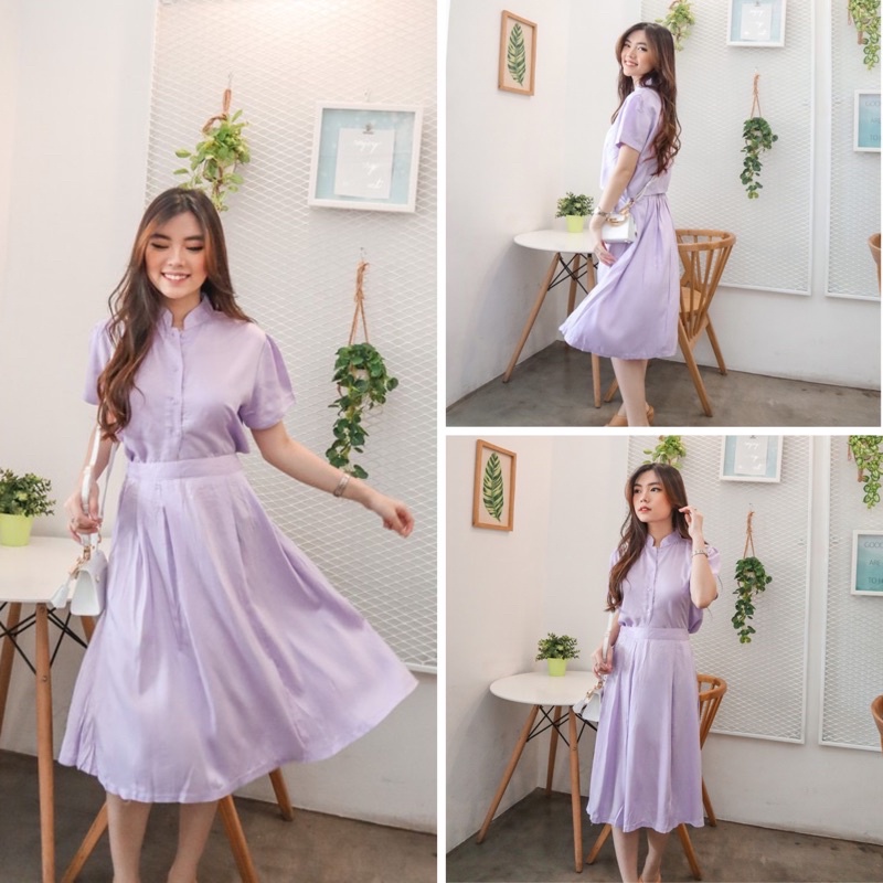 LILAC SET / SETELAN ROK LILAC WANITA / LILAC EDITION PREMIUM
