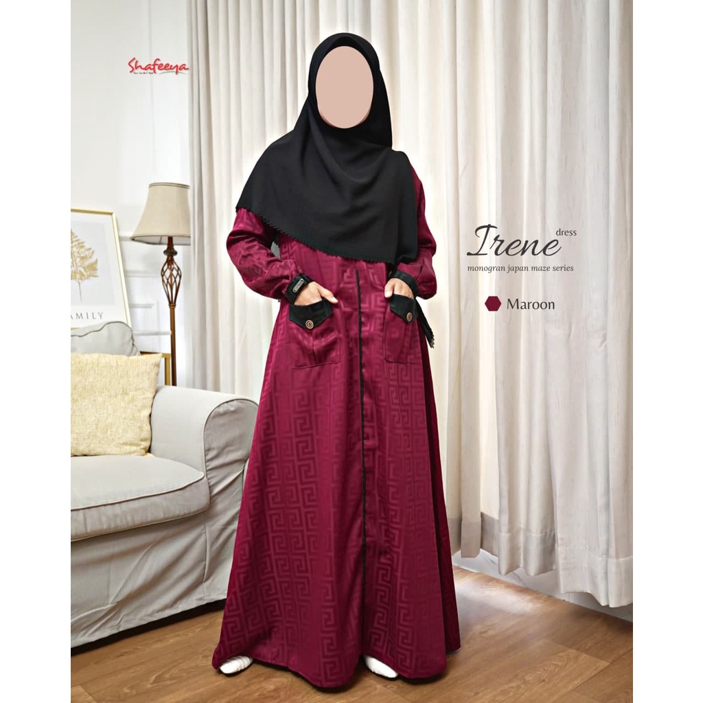 Irene Dress By Shafeeya Hijab | Gamis Murah | Gamis Premium | Dress warna bold