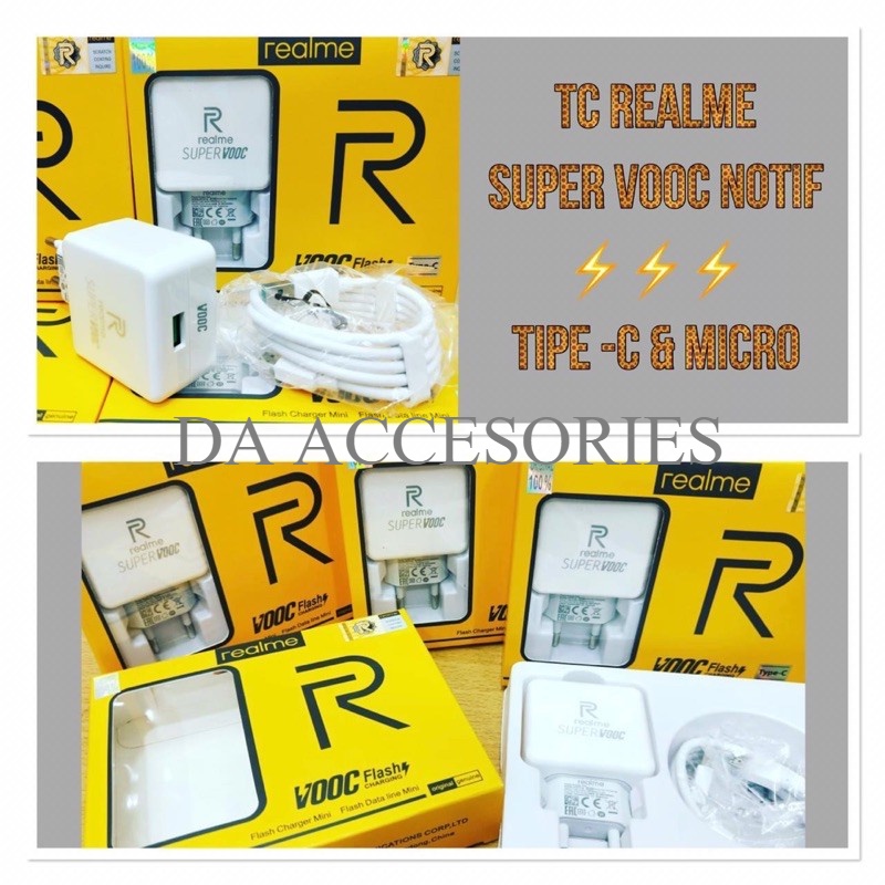 Charger original super vooc Realme dan Oppo R17 NOTIF VOOC