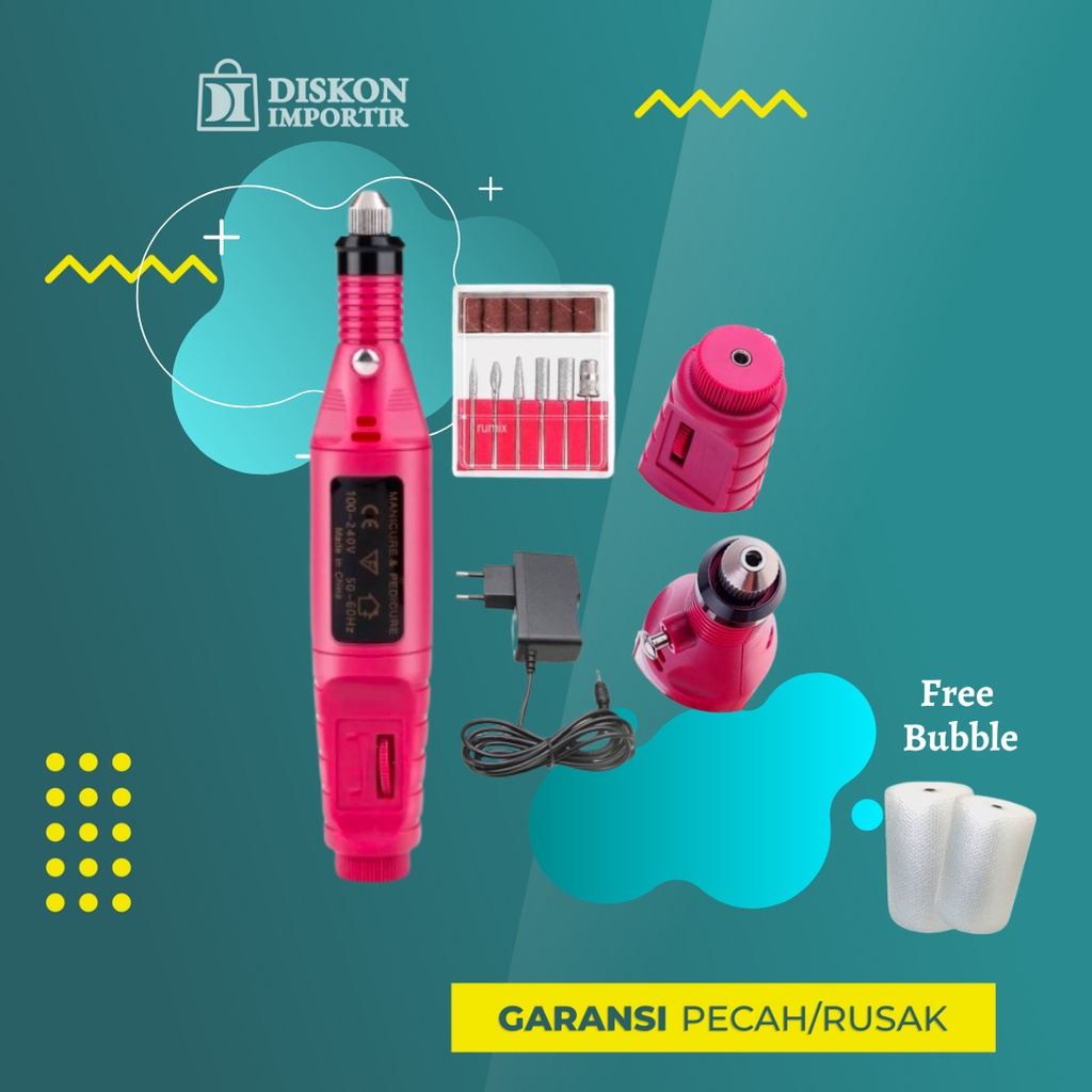 Electric Nail Drill Grinding Manicure Machine Mesin Kikir Amplas Kuku Listrik Nail Art Pen Pedicure