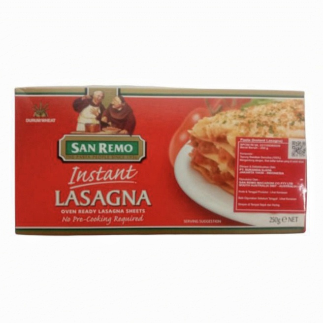 

San Remo Lasagna Instan Sheet 250 Gram