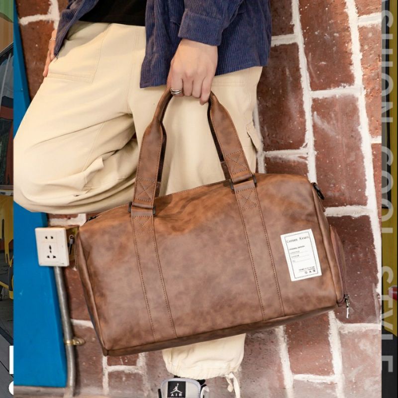 TRAVEL BAG KULIT PRIA TAS TRAVELING (TRENZ)