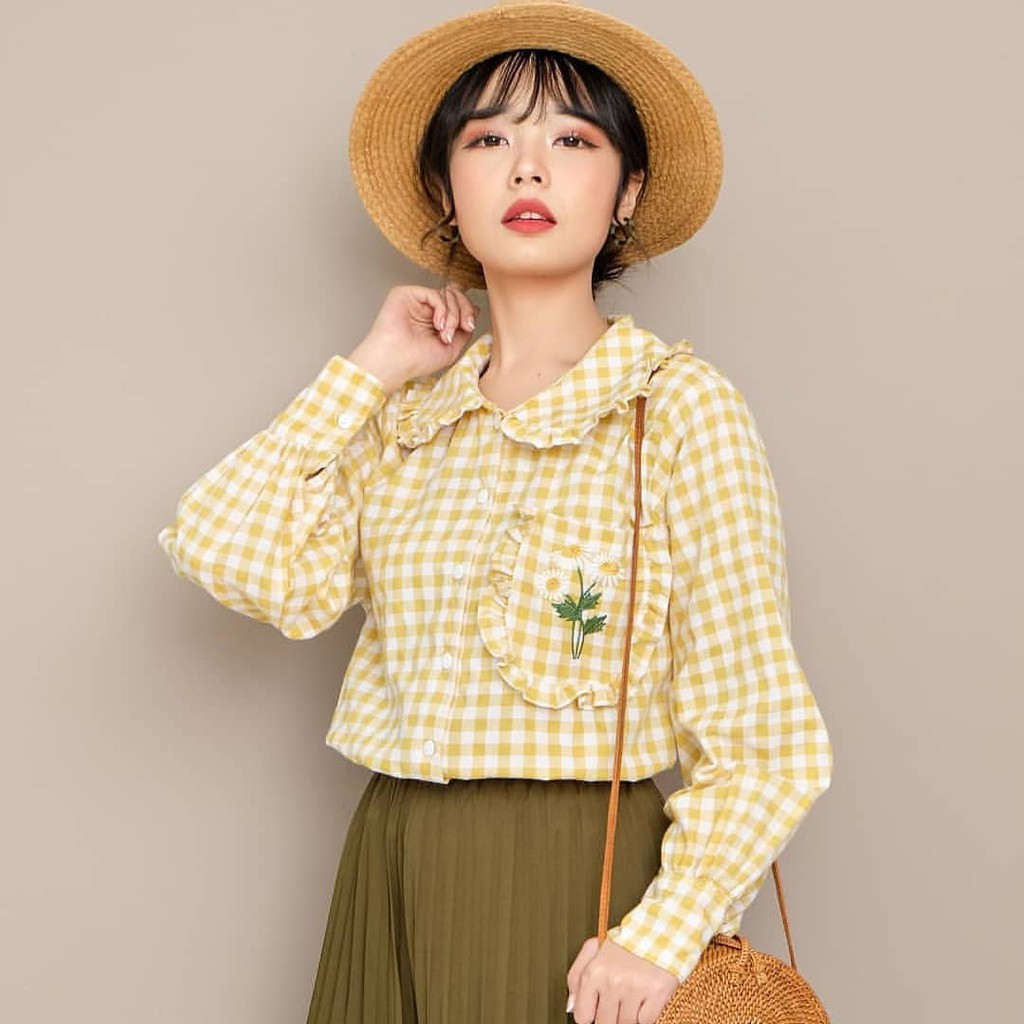 Daisy Blouse / Atasan Wanita Terbaru 2021 / Blouse Murah / Lengan Panjang / Hijab Muslim Kekinian