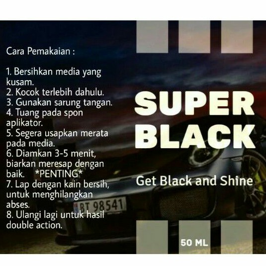 Penghitam Motor Super Black 50ml DIJAMIN TERMURAH