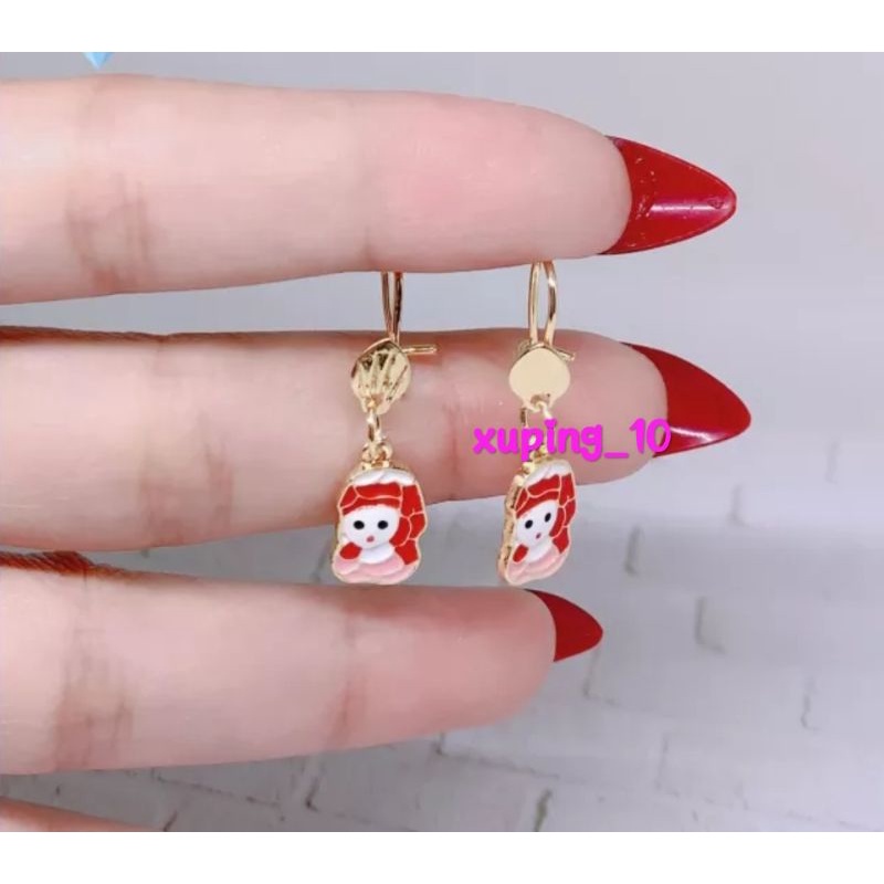 Xuping Gold Anting Anak Perempuan Model Clip Princes 05