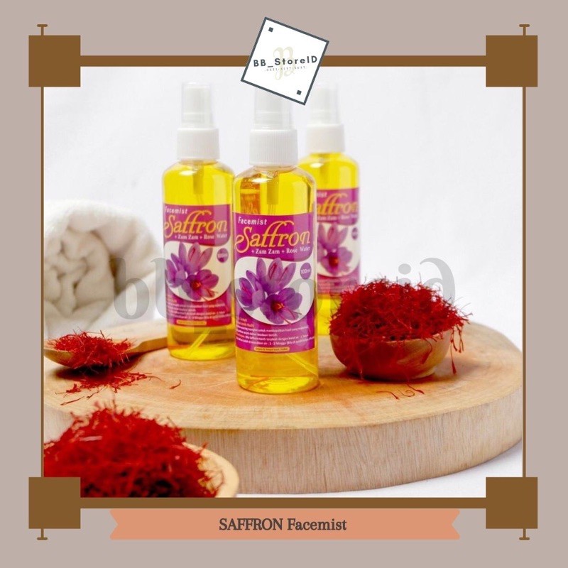 Facemist Saffron dengan Zam Zam ORIGINAL 100 ml Face Mist Air Saffron / Safron Spray Zamzam Water
