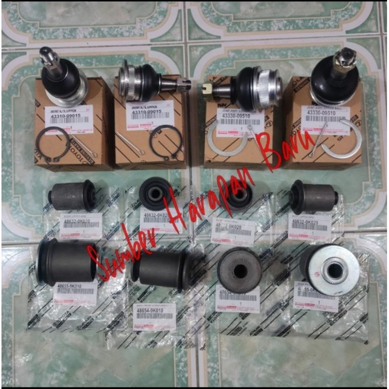 Ball Joint dan Bushing Arm Atas Bawah Komplit Toyota Innova Set 12pc