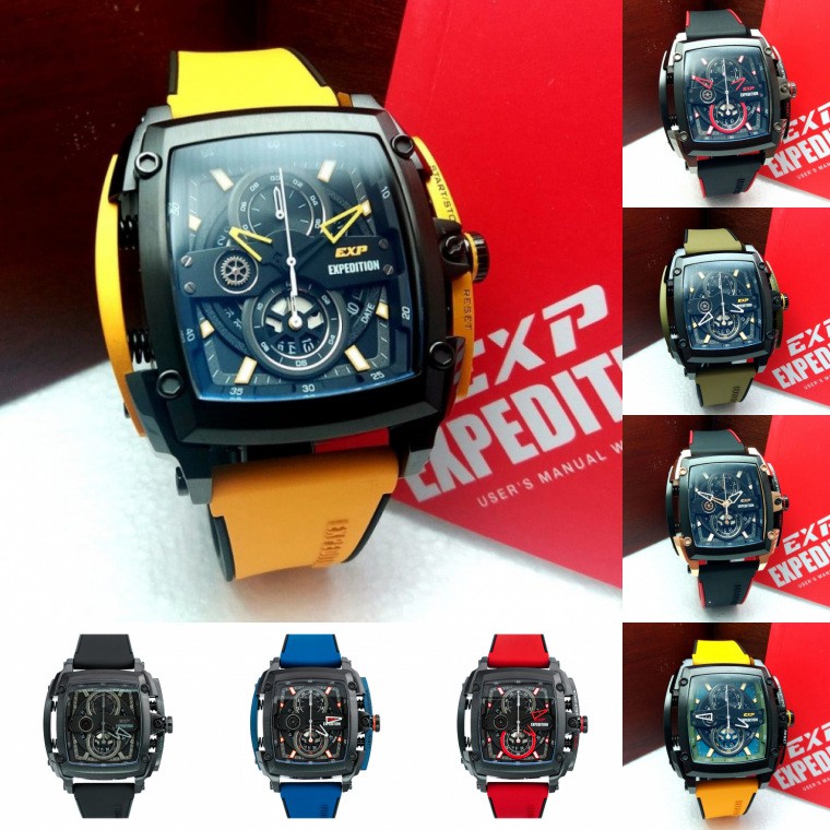 JAM TANGAN PRIA EXPEDITION EXP 3008 E 3008 RUBBER ORIGINAL GARANSI RESMI 1 TAHUN