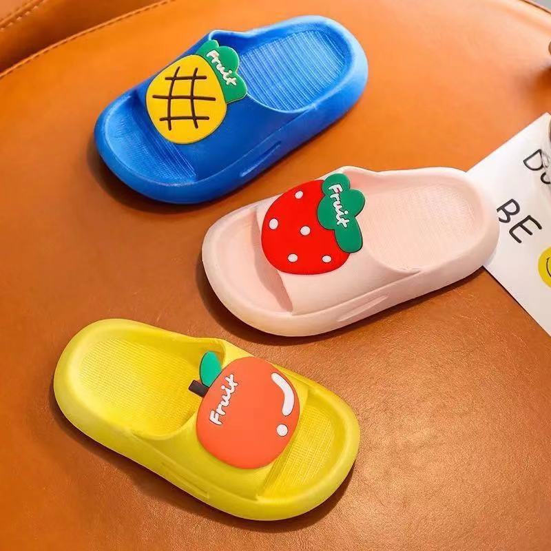 CT S43 Sandal Anak Slip On Motif Buah Selop Karakter Lucu Sendal Anak Perempuan Laki Laki Slippers Kids Cute Baby Import