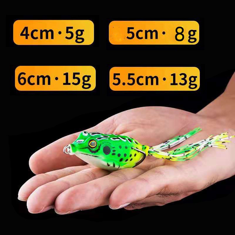 Umpan Pancing Soft Frog 5g/8g/13g/15g Katak Casting Soft Frog Lure Floating Bait 3D Eyes soft frog killer Top Water Fishing Lure With Sequins Umpan Ikan alat mancing