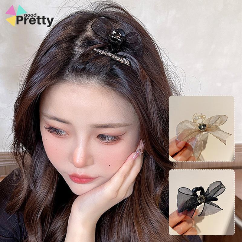 Double Sided Mesh Bow Kecil Ambil Klip Sisi Bang Clip Aksesoris Rambut - PD