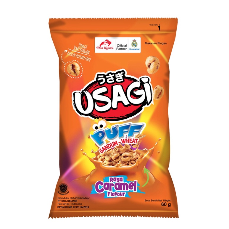 

Snack Usagi Dua Kelinci Popcorn 60gr - Usagi Puff Caramel