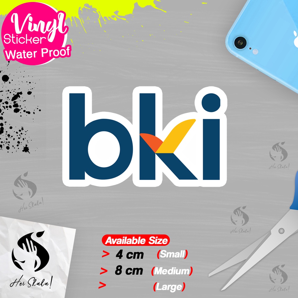 

Stiker BKI Biro Klasifikasi Indonesia Persero Sticker Logo Perusahaan BUMN Bahan Vinyl Anti Air