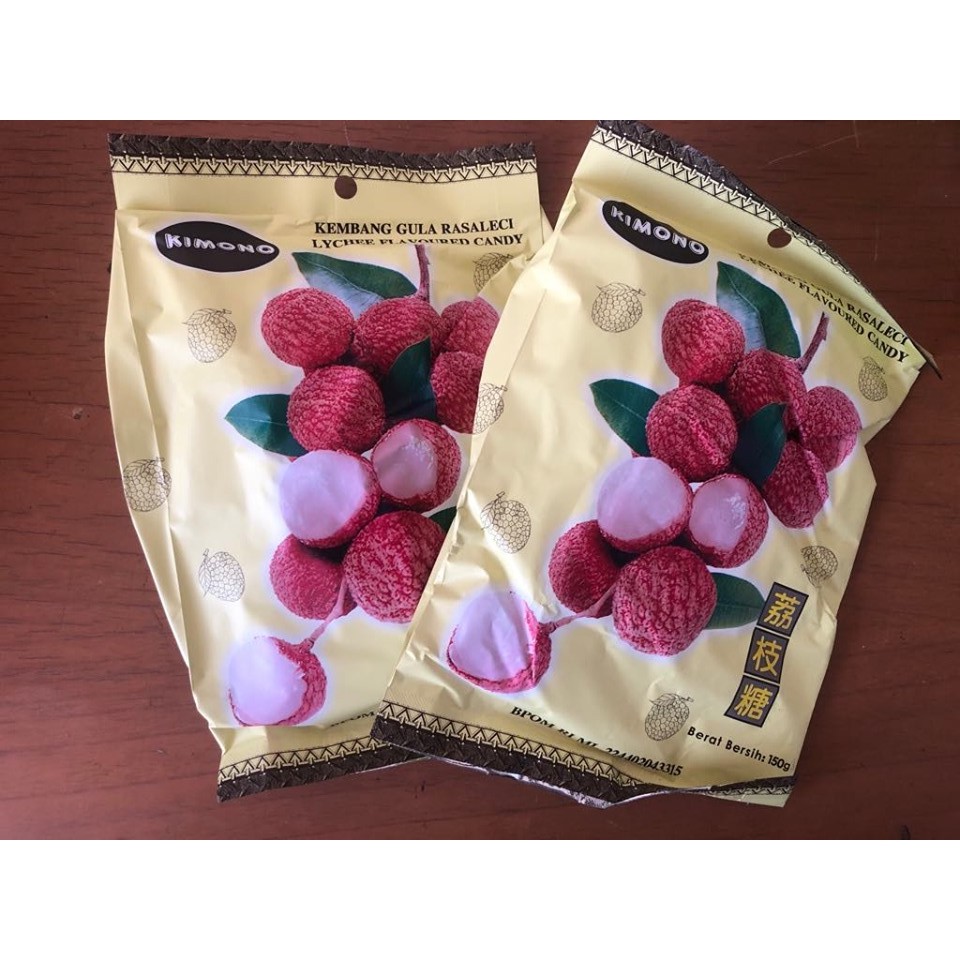 Permen kimono Lychee / permen leci / lychee flavoured candy 150grm