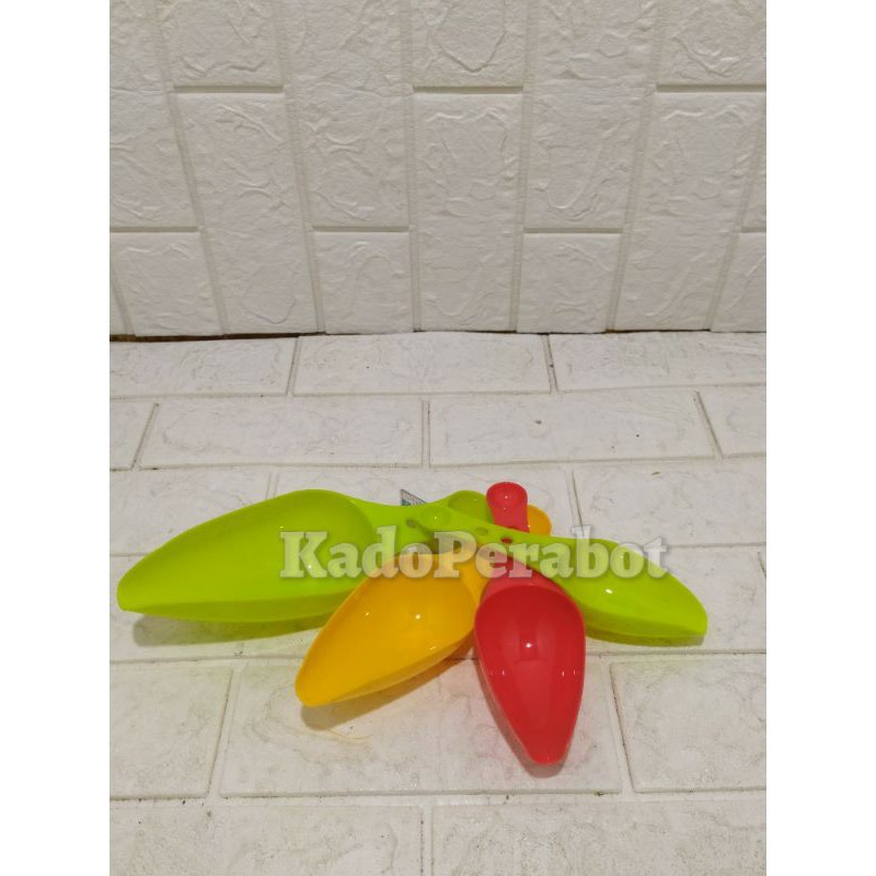 sendok takar homeco 4pcs - sendok ukur - sendok takaran baking plastik