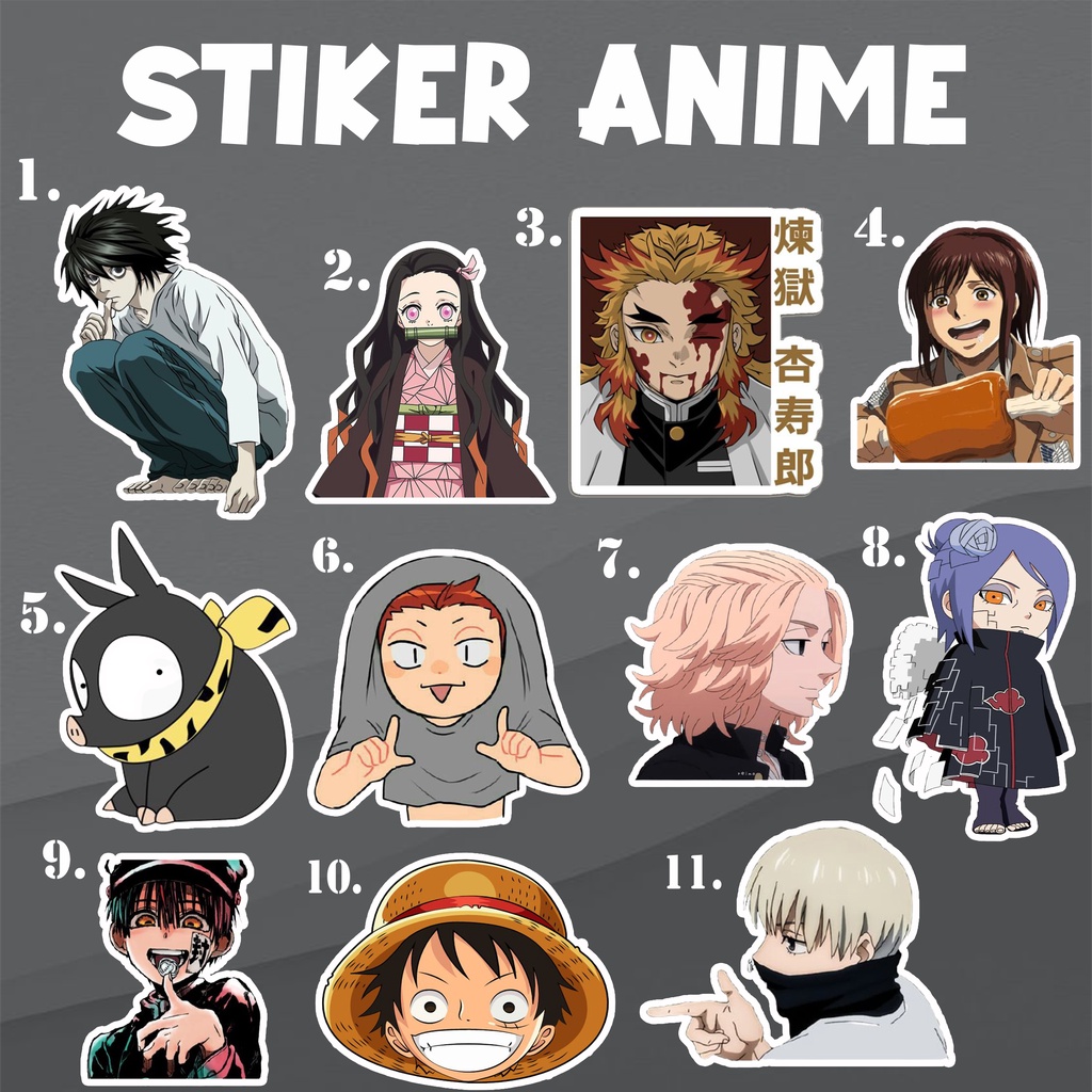 

[ BISA COD ] VOL 4 STIKER ANIME | STIKER HANDPHONE | STIKER LAPTOP | ANTI AIR | STIKER TUMBLR
