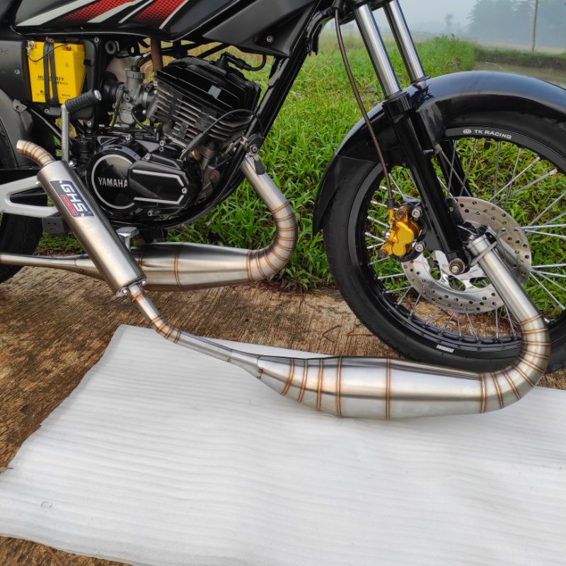 Knalpot GHS Racing Kolong PDK Repsol Stainless Type Cacing Super Garing Istimewa