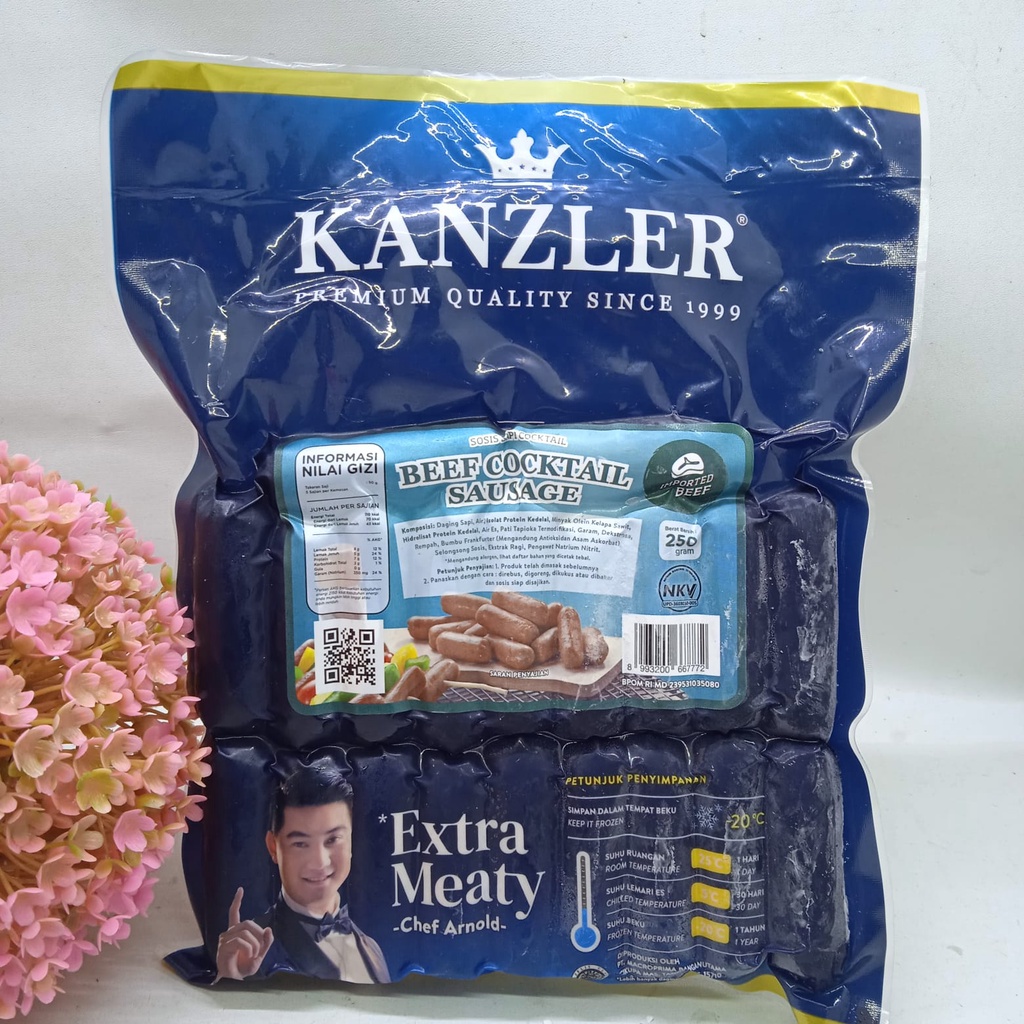 

Sosis sapi by Kanzler (Beef cooktail sausage) 500 gr