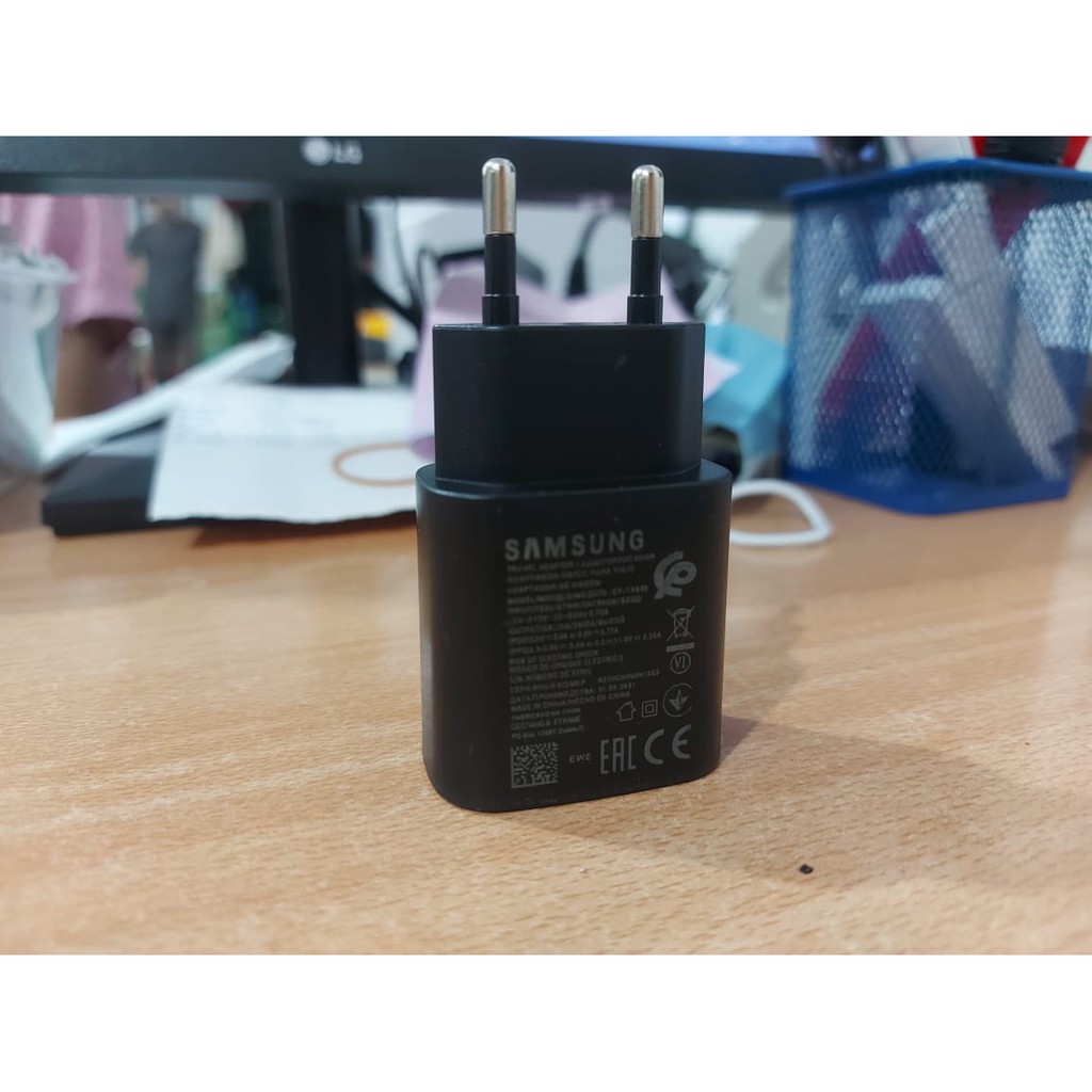 ADAPTOR TRAVEL CHARGER Samsung USB-C 25W Super Fast Charging ORIGINAL 100% BERGARANSI