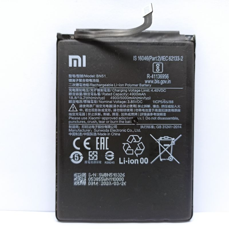 BATERAI BATTERY BATRE XIAOMI REDMI 8 / REDMI 8A BN51 ORIGINAL