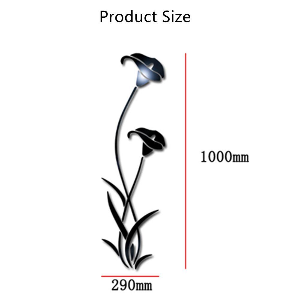 Solighter Morning Glory Mirror Wall Stiker Cermin Kombinasi Ruang Tamu Kamar Tidur Mandi Mini Sticker Cermin 3D Removable Mirror Sticker Wallpaper Cermin Reflektif
