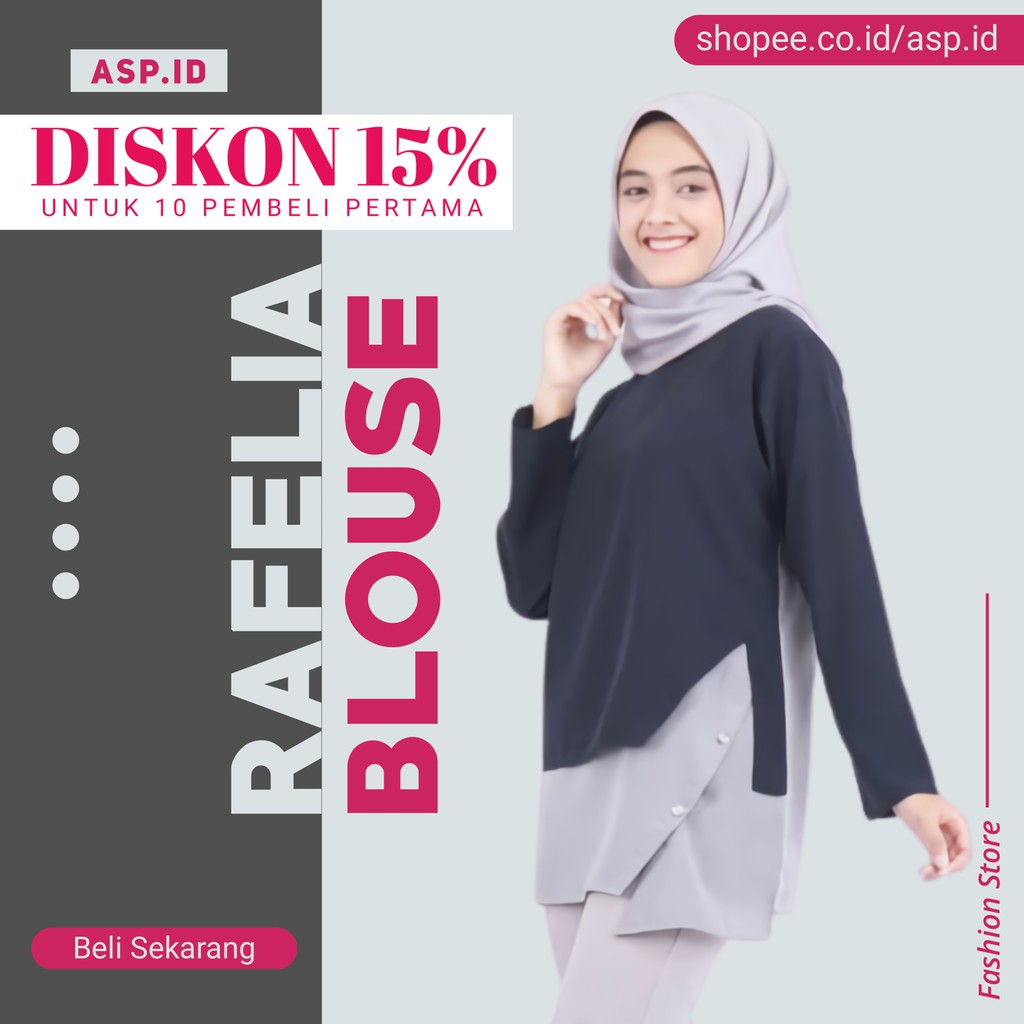 Blouse/Atasan Muslim / Baju Wanita - Atasan Wanita Rafelia Blouse