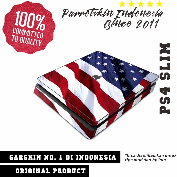 Garskin Sony PS4 Slim skin USA Free Custom Gambar