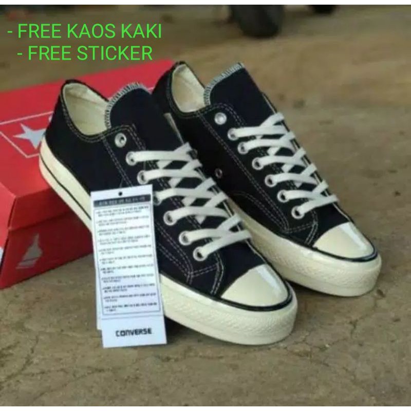 SEPATU C0NV3RSEE 70S BLACK WHITE OX  PREMIUM BNIB MURAH