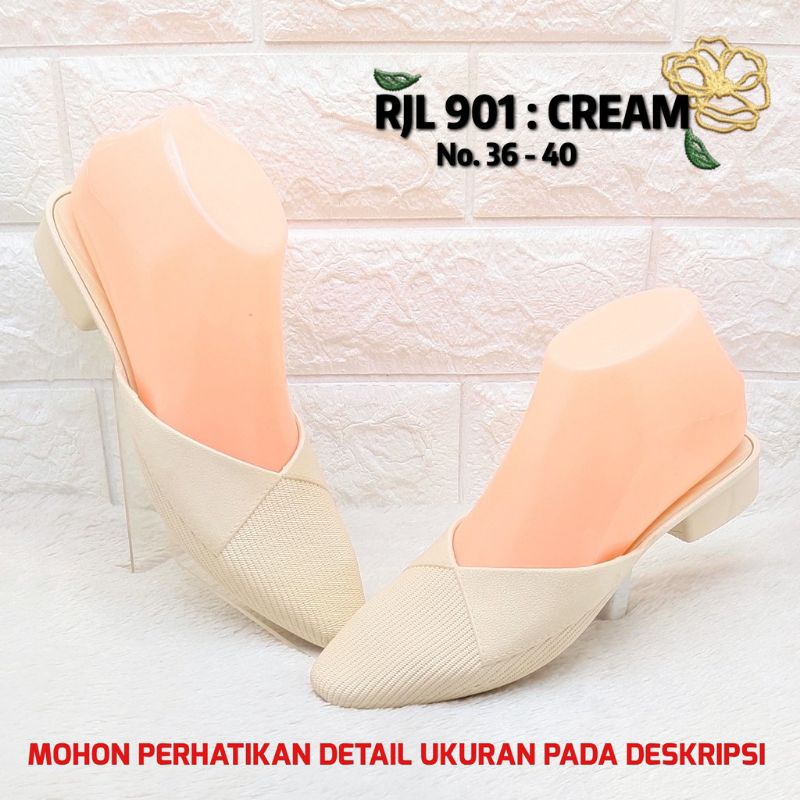 Sepatu slop wanita karet lentur empuk 901