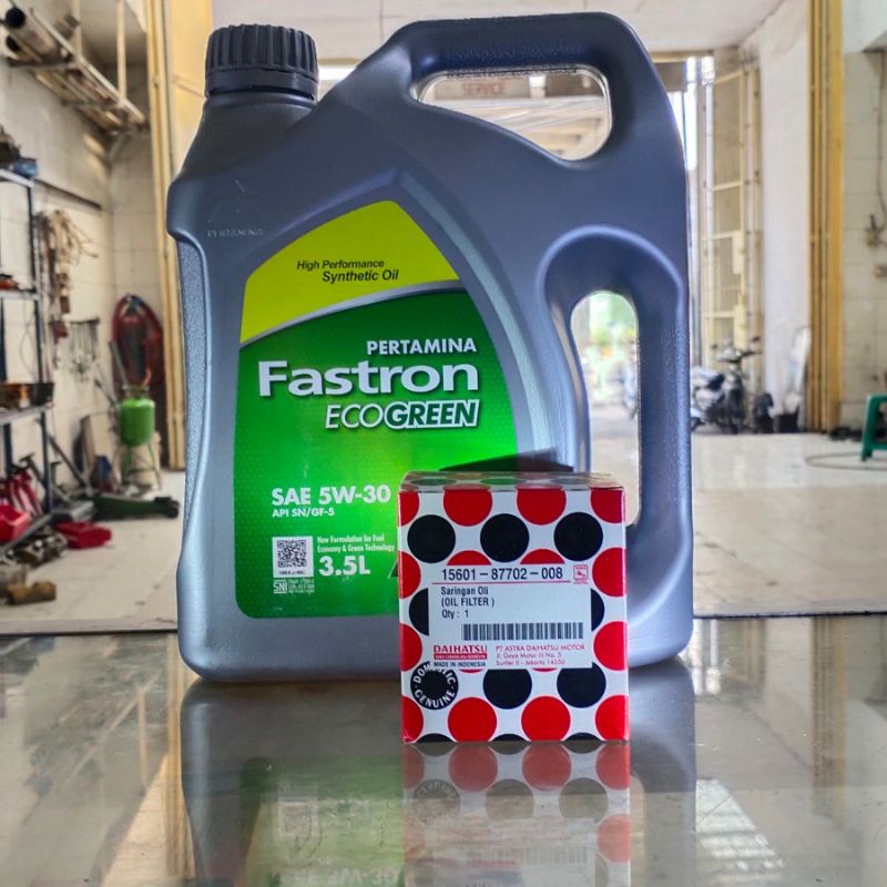 Paket Oli LCGC  Fastron EcoGreen 5w-30 + Filter oli Agya Ayla Sigra Calya