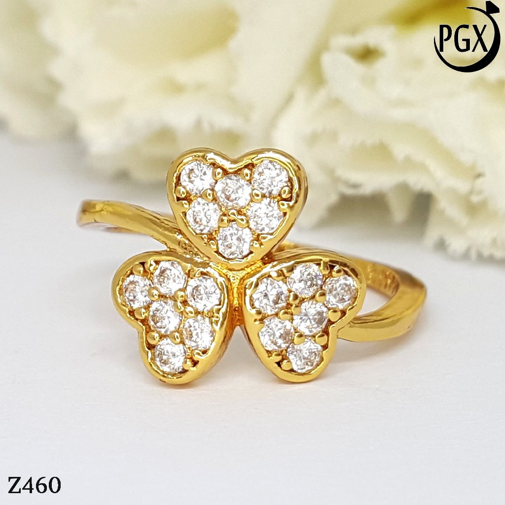 PGX Cincin Xuping Wanita Lapis Emas Aksesoris Perhiasan Fashion Premium - Z460