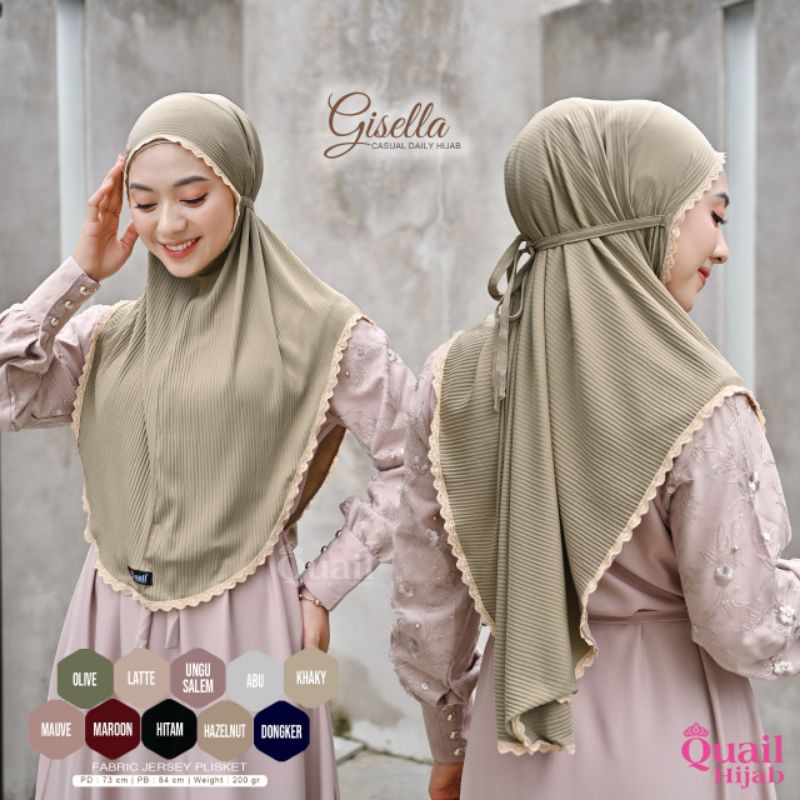 GISELLA DAILY HIJAB PLISKET ORI BY QUAIL HIJAB