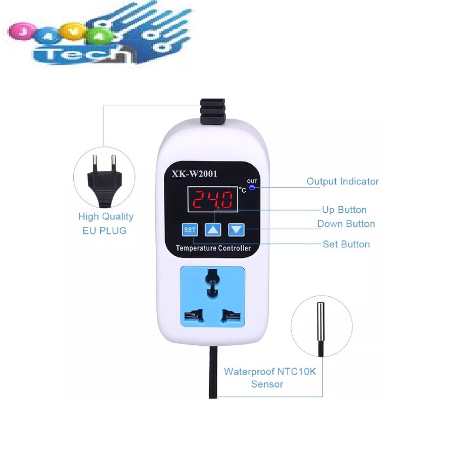 Thermostat Digital XK-W2001 Output Stop Kontak Alat Pengontrol Suhu