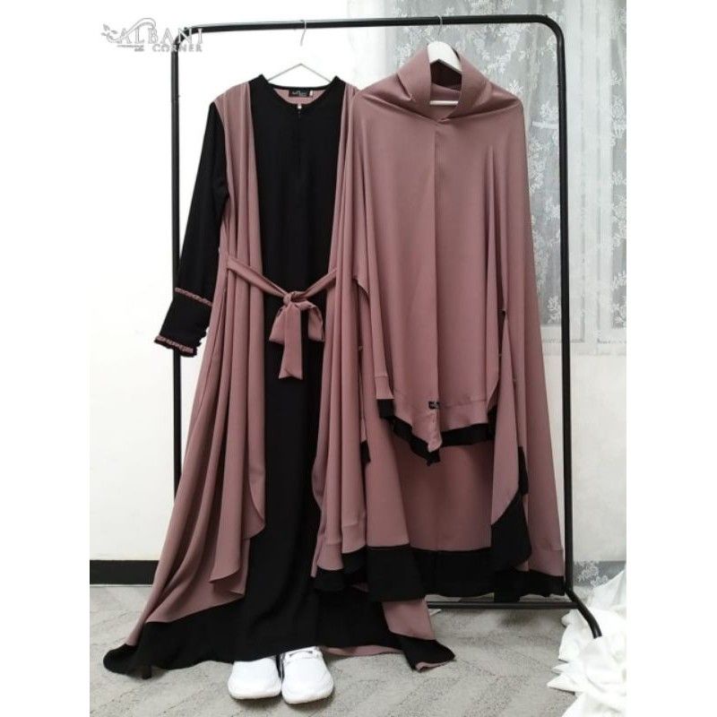 Preloved gamis set safiyya albani corner. 1set hanya 350ribu. boleh beli terpisah