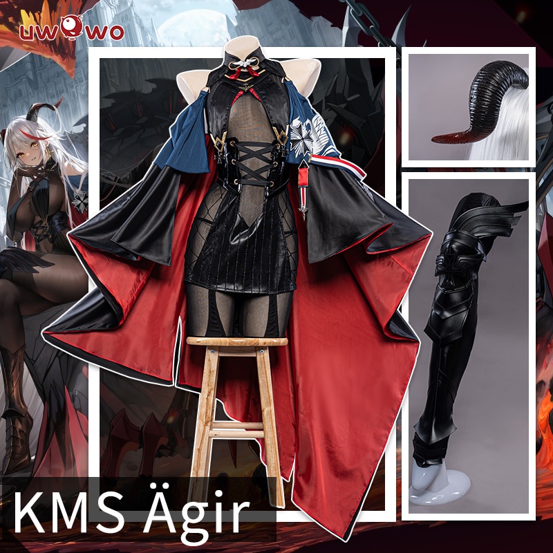 PREORDER PRE-SALE UWOWO Game Azur Lane KMS Agir 18+ Cosplay Costume Sweet Sexy Battle Dress Female A