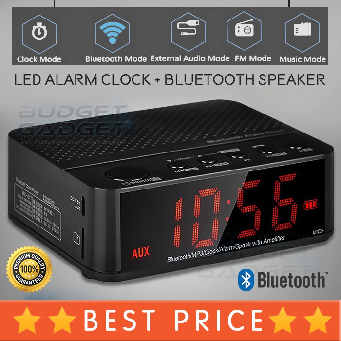 taffware bluetooth alarm clock