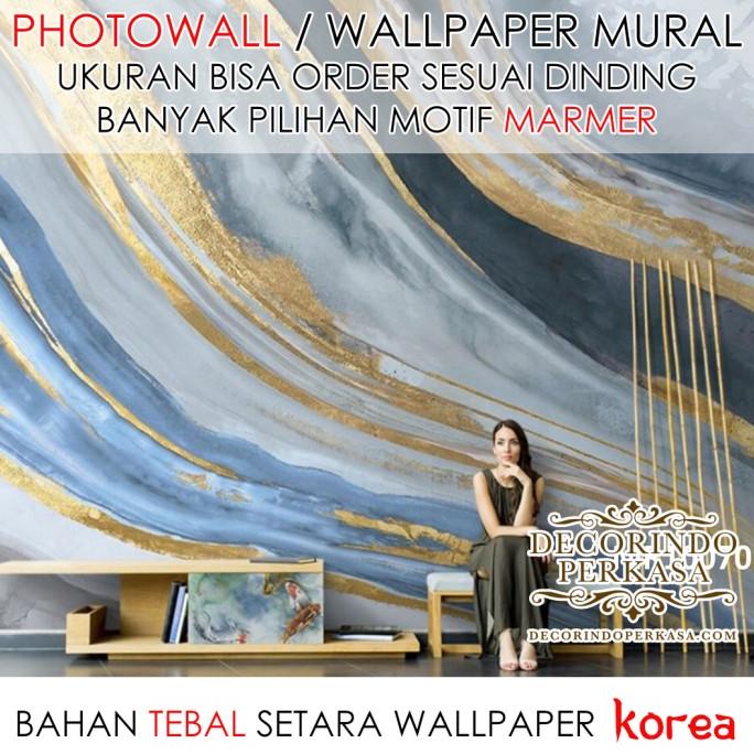 Wallpaper Mural / Photowall Motif Marmer Granit Bahan Wallpaper Korea Terbaru