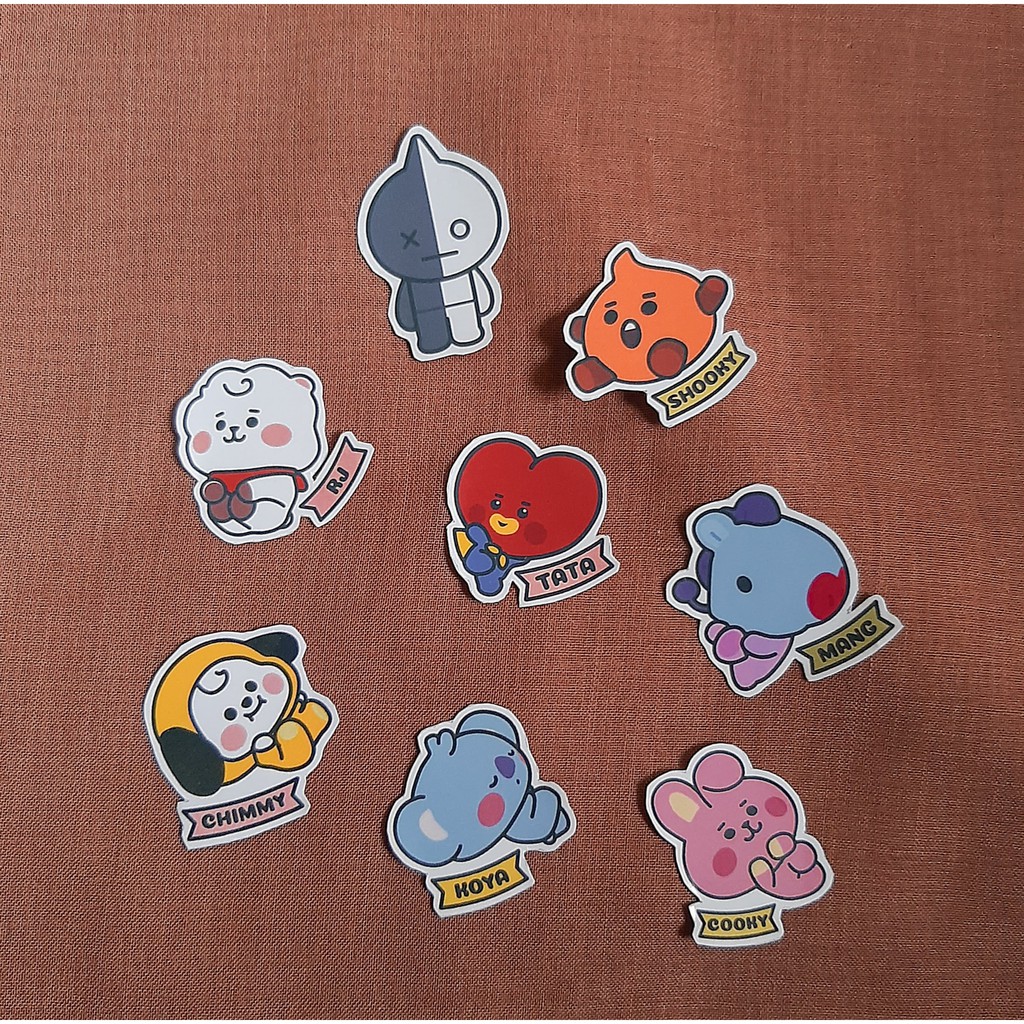 

MINI STICKER BT21 BTS / STIKER NOTEBOOK / STIKER HIAS / STIKER LUCU MURAH