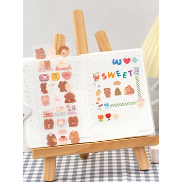 

Sweet Bear Diary Deco Sticker | Stiker Beruang Lucu | Korean Deco Sticker