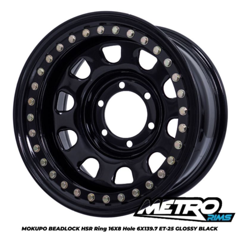 PELEK VELG BEADLOCK BESI RING 16 Lebar 8 Untuk Mobil Pajero Triton Mux Dmax Fortuner Strada HSR BEADLOCK MOKUPO R16