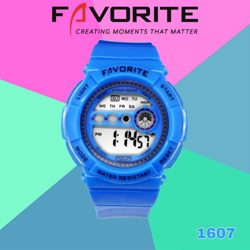 Jam Tangan Wanita Digital Favorite Original 1607 Tahan Air