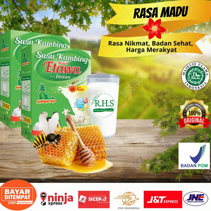 

Naga SP Susu Kambing Domba bubuk Rasa Madu 250g Asli Murni Goats Milk