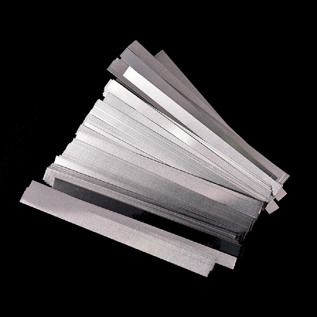 100pcs / Lot Strip Lembaran Nikel 0.15x6 X 100mm Untuk Mesin Las Baterai