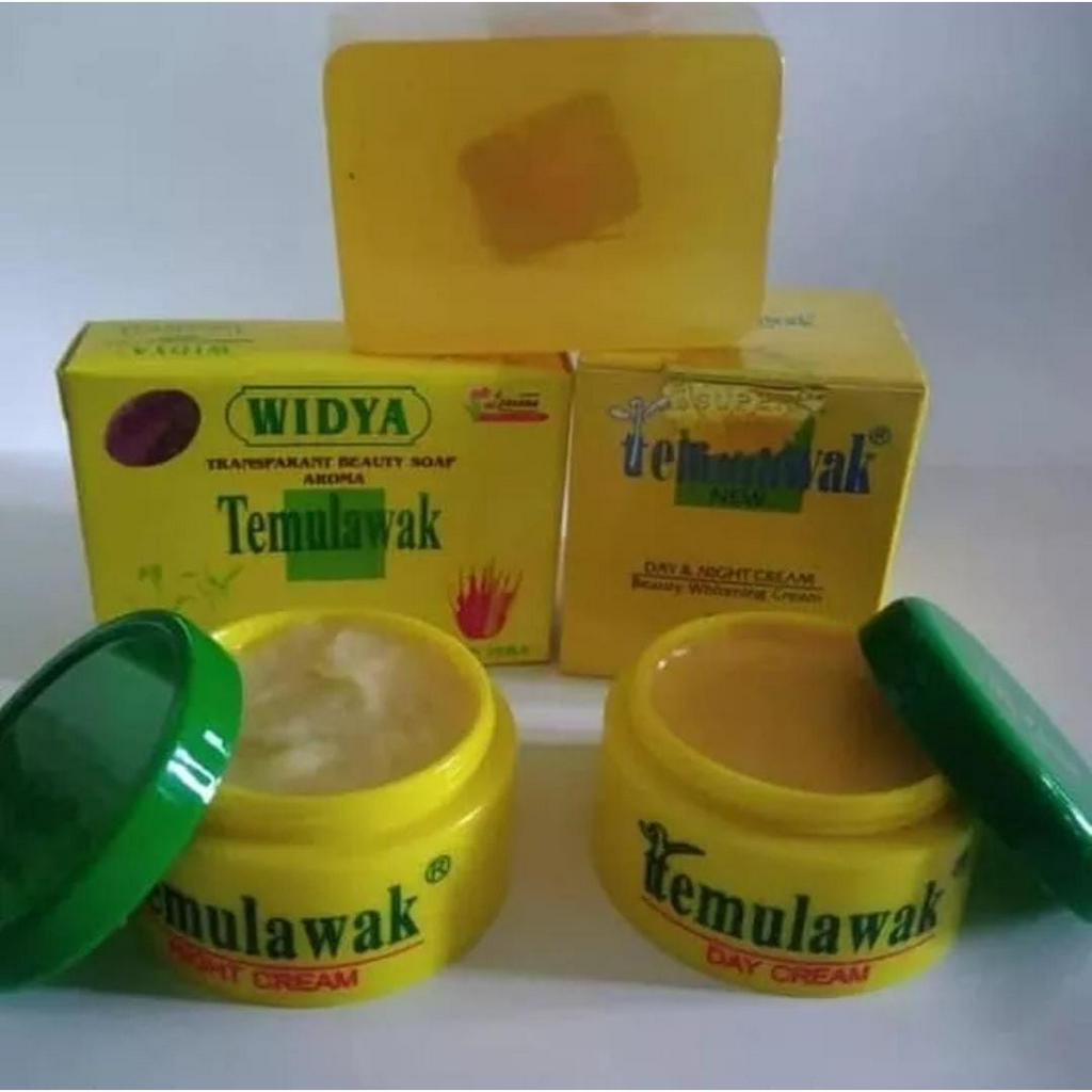 Paket Temulawak 6 in 1 Lengkap Murah / Paket Cream Temulawak 6 in 1 ( Serum,Bedak,Cream Siang &amp; Malam,Sabun,Toner )