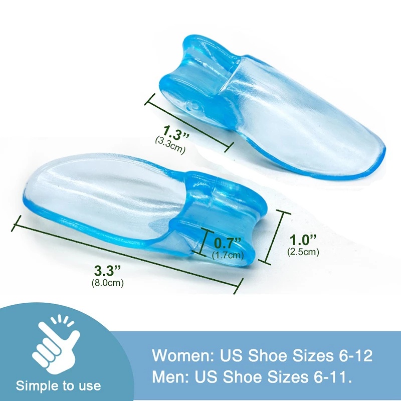 1Pair Silicone Gel Bunion Big Toe Separator Spreader