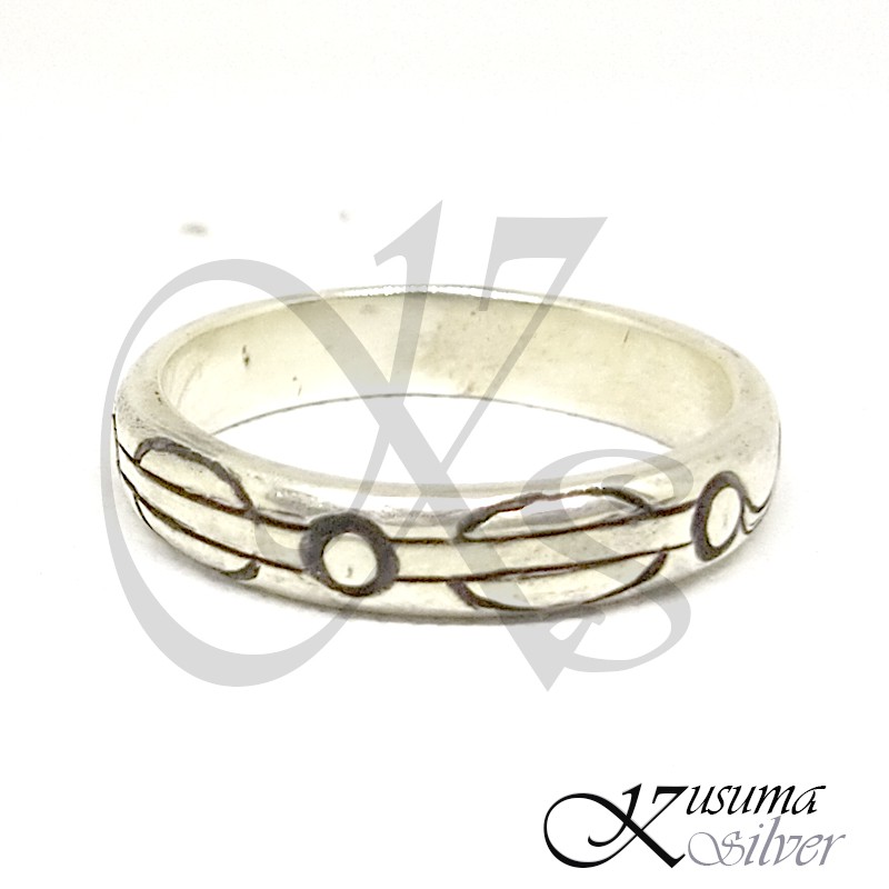 Cincin Ring Perak silver Bali Polos Gelombang bulat Antik Unik 925 Cewek Cowok